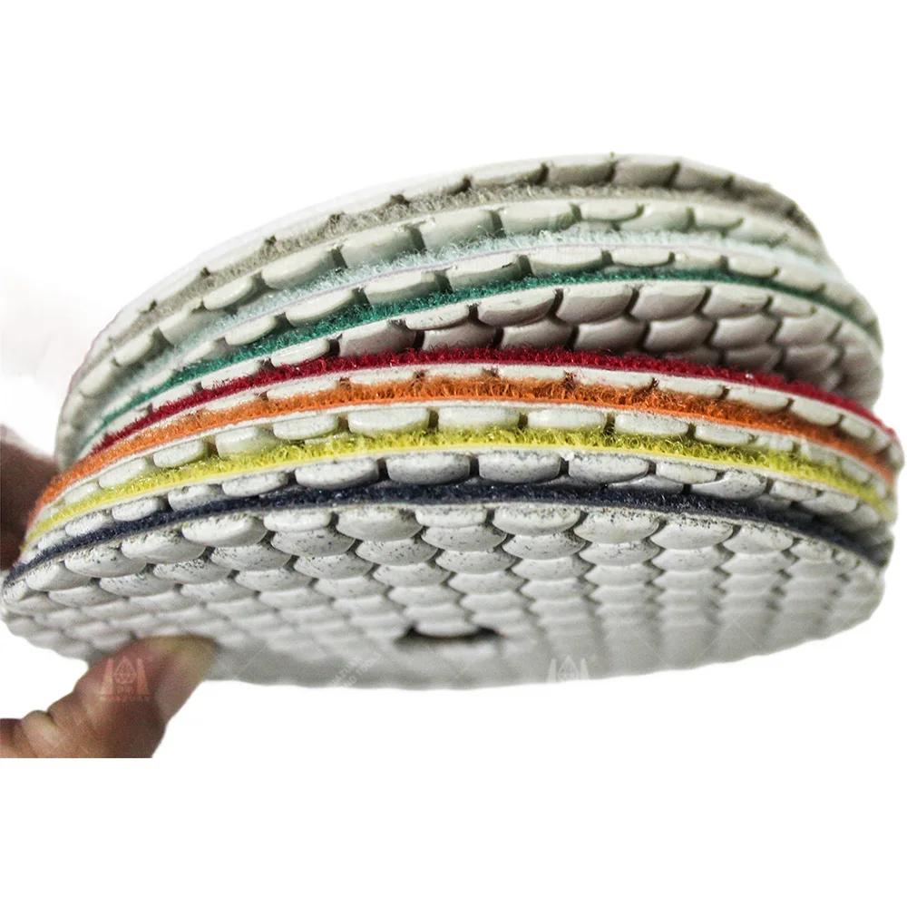 Customizable Diamond Dry Flexible Floor Hand Polishing Pad 1-Year Warranty for Granite Sanding
