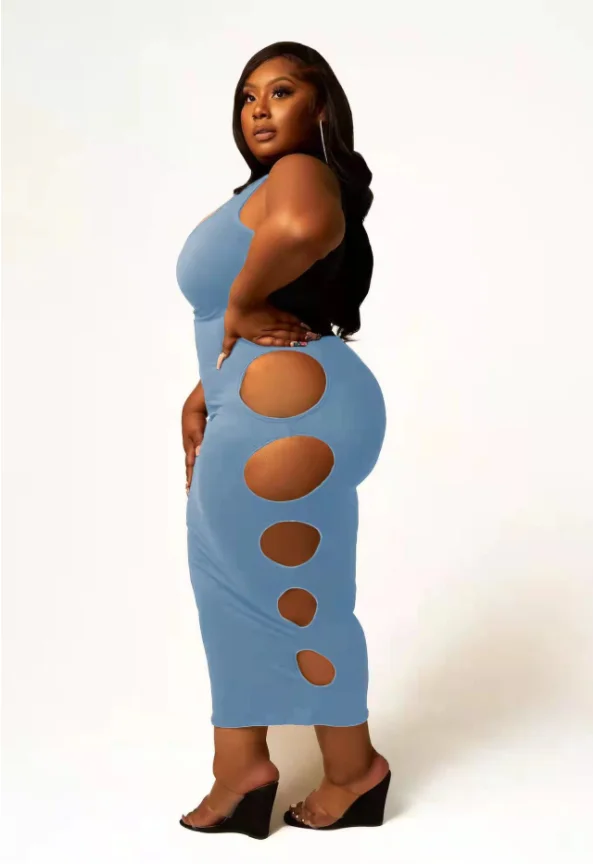 New Trend Plus Size Big Ass Fat Sexy Women Tight Bodycon Dress