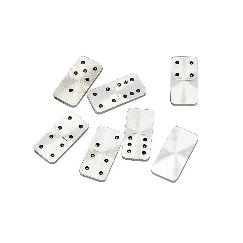 Portable Travel Mini Domino Metal Domino Aluminum Domino