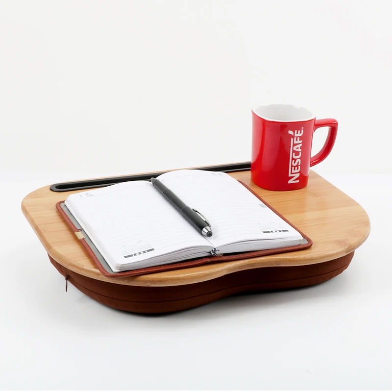 
Bamboo Laptop Stand Bamboo lap desk With Pen Phone Holder Cushion Bamboo laptop desk bed tray with Cushion 