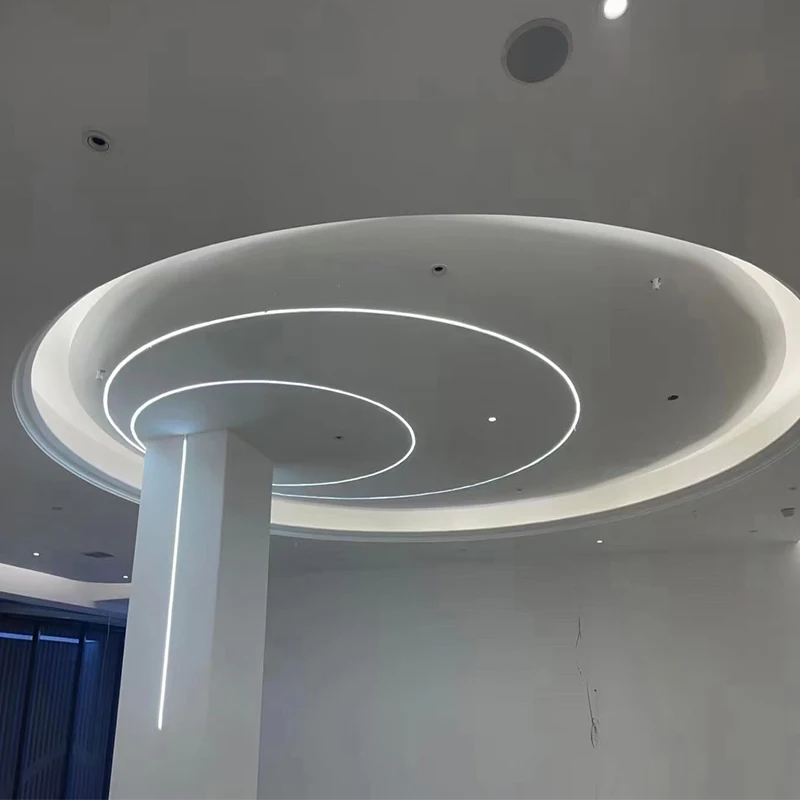 China Manufacture recessed ceiling Ring curved led profile replace led silicone profile