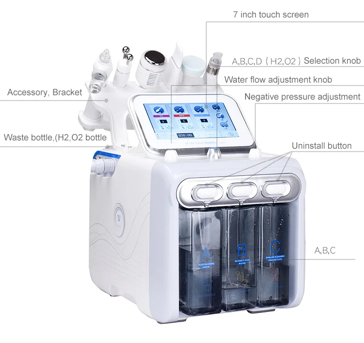 ice blue smart hydro jet hydro h2o2 face / hydra aqua water facial profesional machine / hydra skin machine 2023