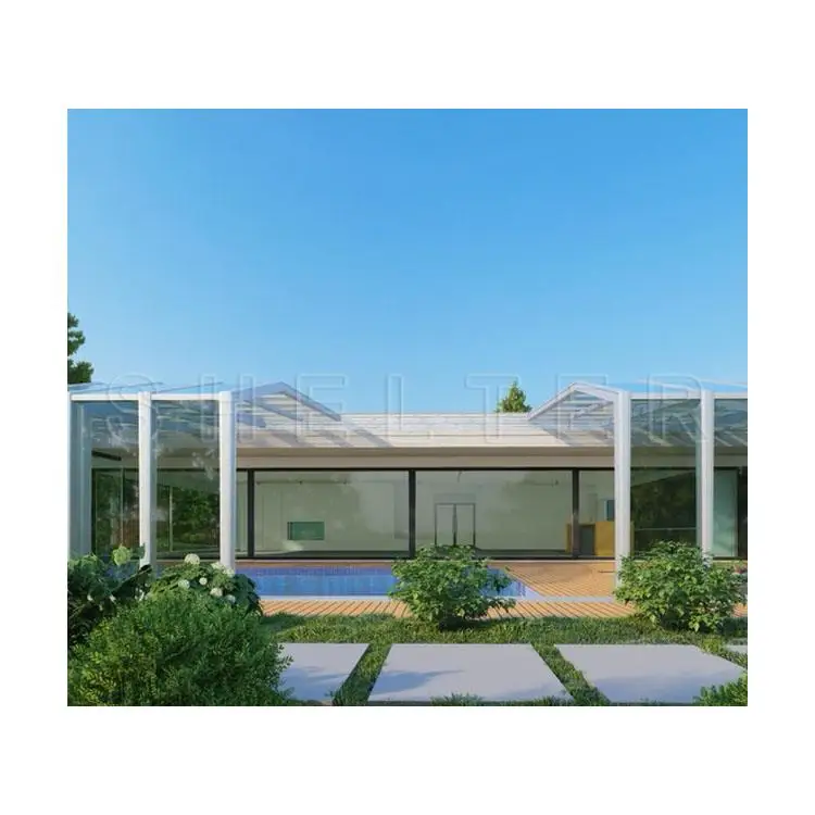 Automatic Retractable Veranda Sunrooms & Glass Houses, Glass Extension Sunroom