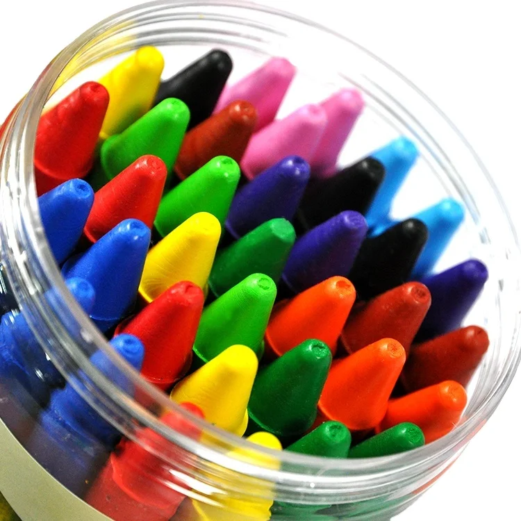 
Hot selling 8 colors wax crayon case set with plastic crayon box for kids 