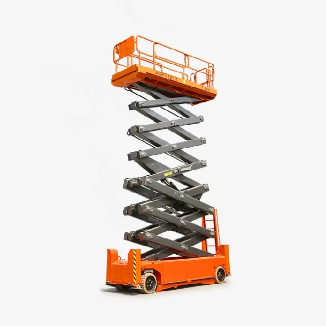8m 14m man lifting automatic scissor lift hydraulic Scaffolding self propelled warehouse scissor lift High stability.