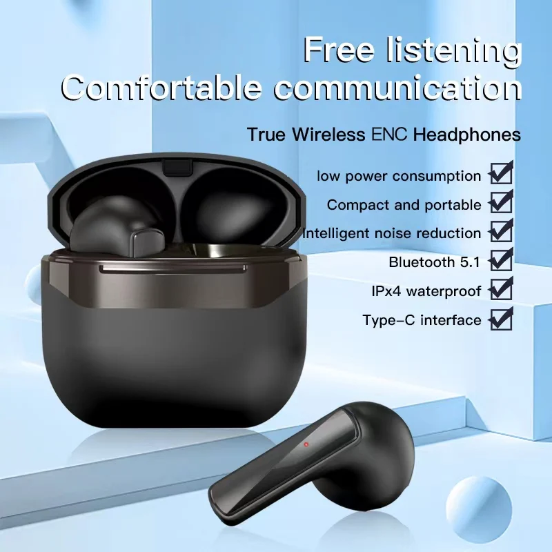 High Quality Bluetooth Wireless Earbuds Air 1 Tws Earphones Bt5.0 Audionic Waterproof Earbud Half In-ear Electronic Gadgets