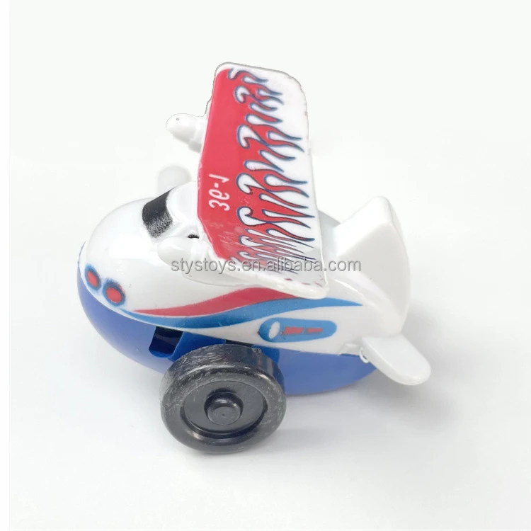 Cartoon Wind-up Fliping Toy Plane Mini Classic Wind Up Airplane Toy Retro Aircraft Figure Model