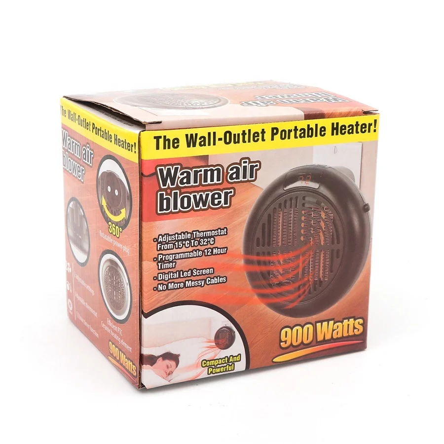 Wholesale Price 900w Plastic Rechargeable Electric Heaters Heater Fan Electric Mini