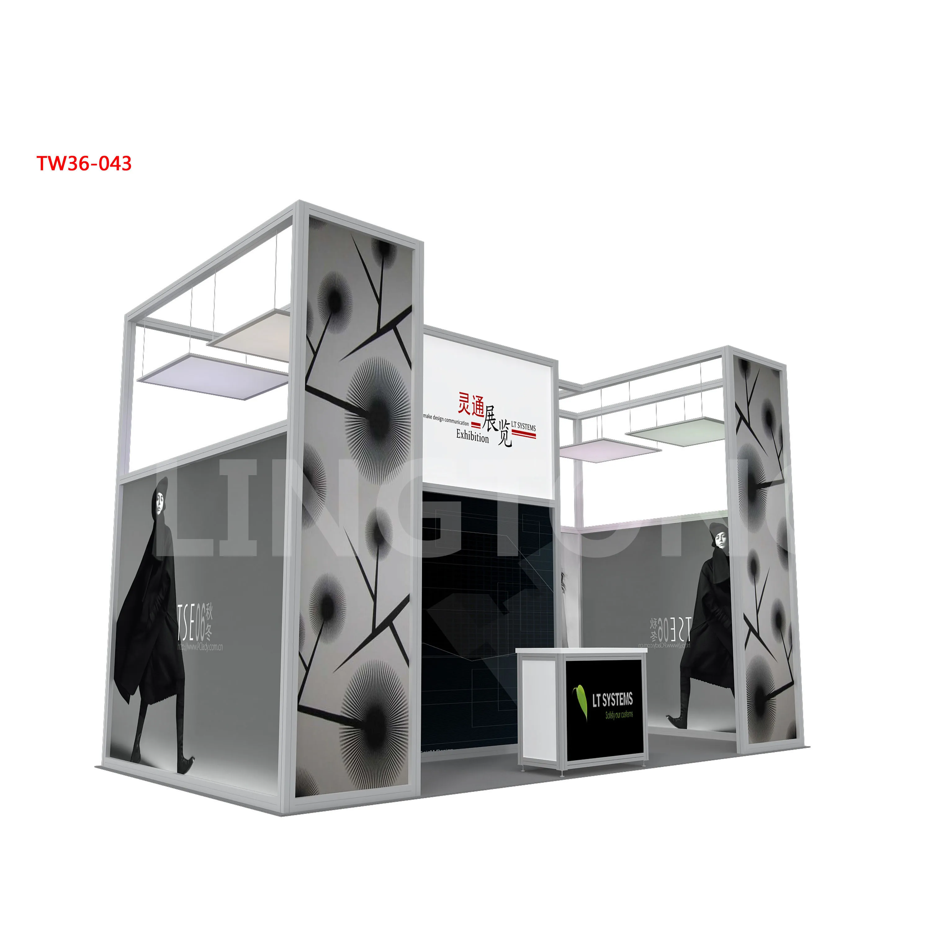 customized aluminum frame fabric cover exhibition booth /display stand/fair booth