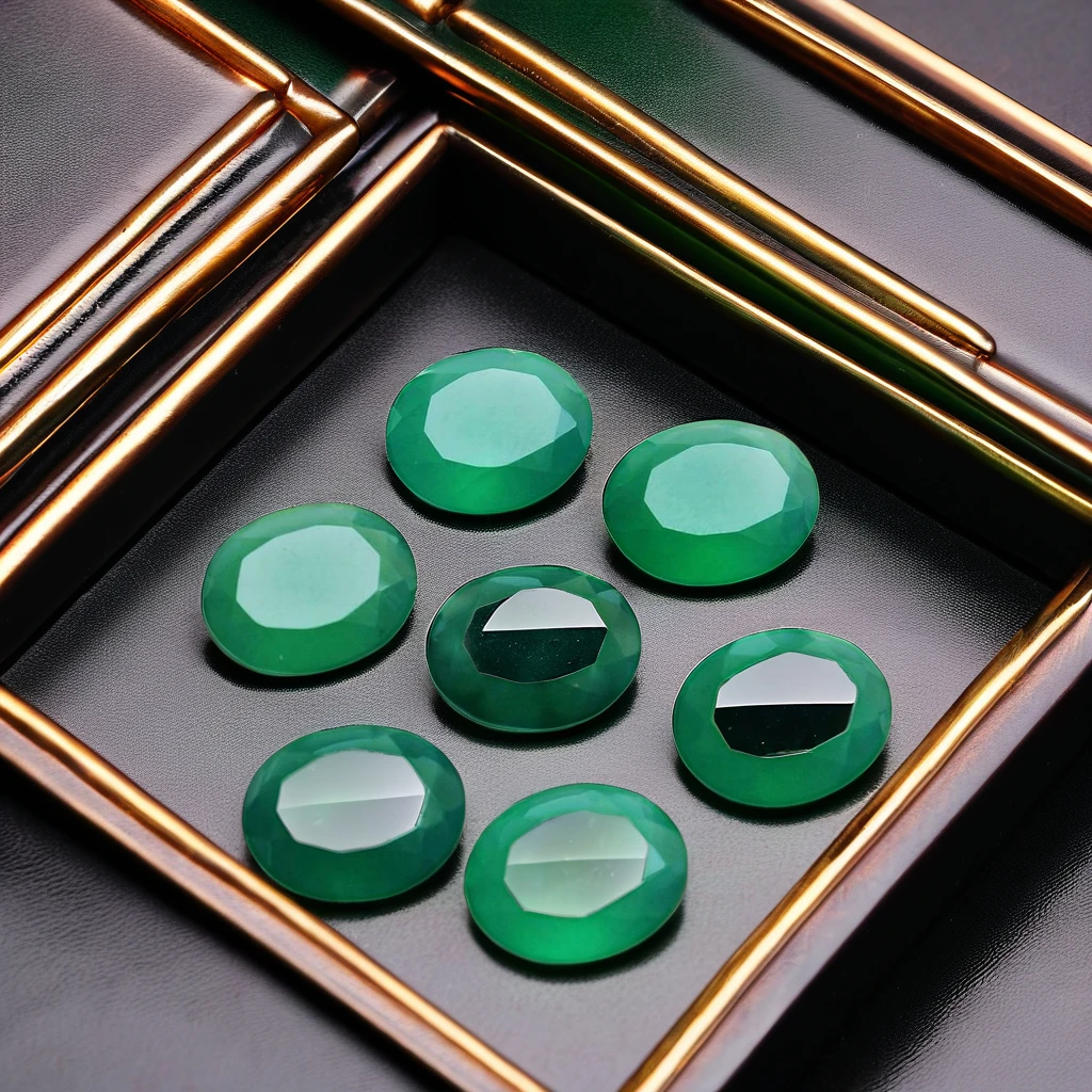 High Quality Emerald Green Star-Shaped Oval Mineral Gemstone Diamond and Crystal Heat Treated for Jewelry Low Price