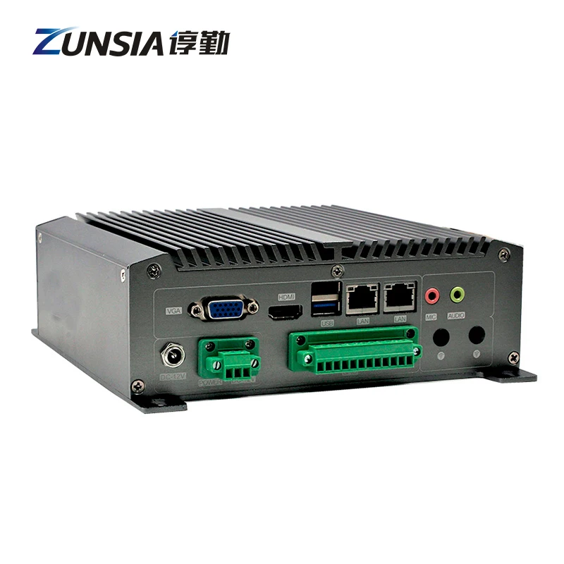 OEM/ODM fanless mini pc Intel Atom N2800 CPU Fanless Embedded  Mini PC Industrial Computer Embedded Box PC