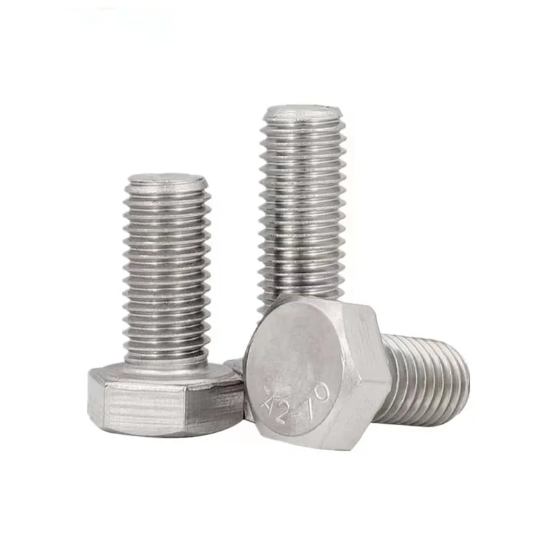 DIN933 M2 M3 M4 M5 M6 M8 Stainless Steel A2 Hex Head Bolts Full Thread Fasteners Manufacturers Hex Bolt For Machine