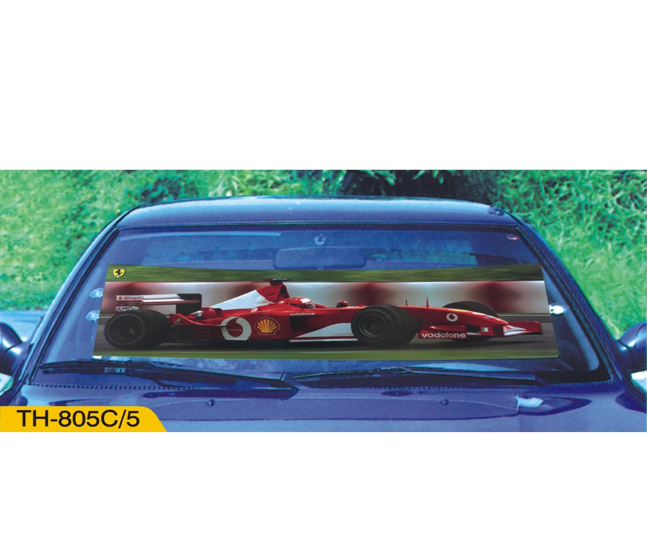 Racing Car Printing Pattern Style Sun Protection Foldable Rolling Protection Car Front Sunshade