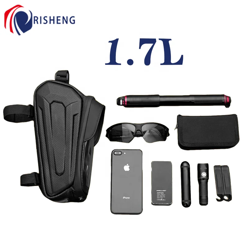 Waterproof  Phone Mount Hard Shell Bike Top Tube Front Frame Bag Compatible with iPhone 14 12 11 Pro XR XS Max Phones Below 6.8