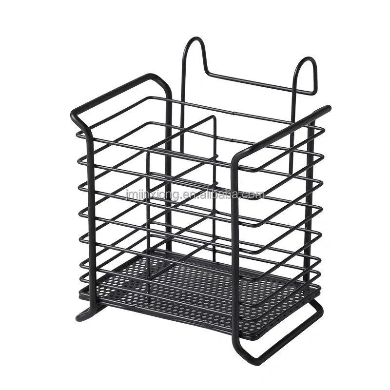 Perforated Hanging Or Standing Metal Wire Cutlery Holder Kitchen Cutlery Fork Chopstick Storage Basket