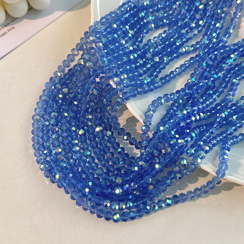 HOt 3/4/6/8mm Diy Handmade Jewelry AB Glass Crystal Seed Wheel Bead Charm For Necklace Bracelet Earrings Making Accessories