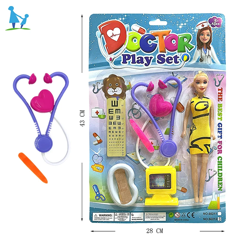 Лидер продаж, пластиковый стетоскопический инжектор для детей дошкольного возраста, другие куклы и аксессуары, комплект для ролевых игр, игрушечный докторский набор