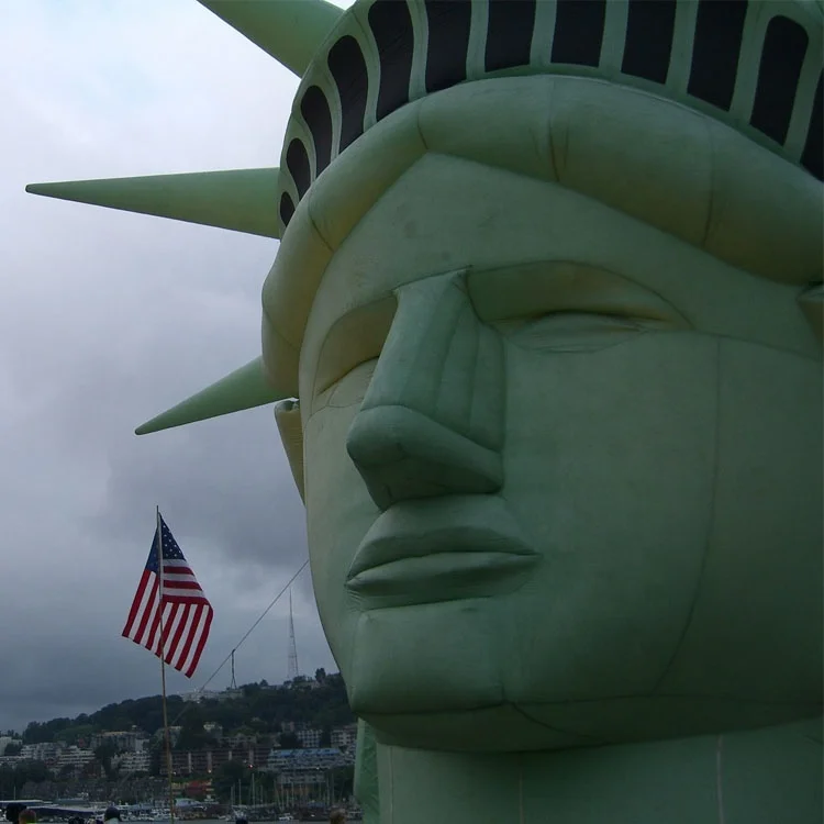 customized inflatable statue of liberty head model balloon for advertising or decoration