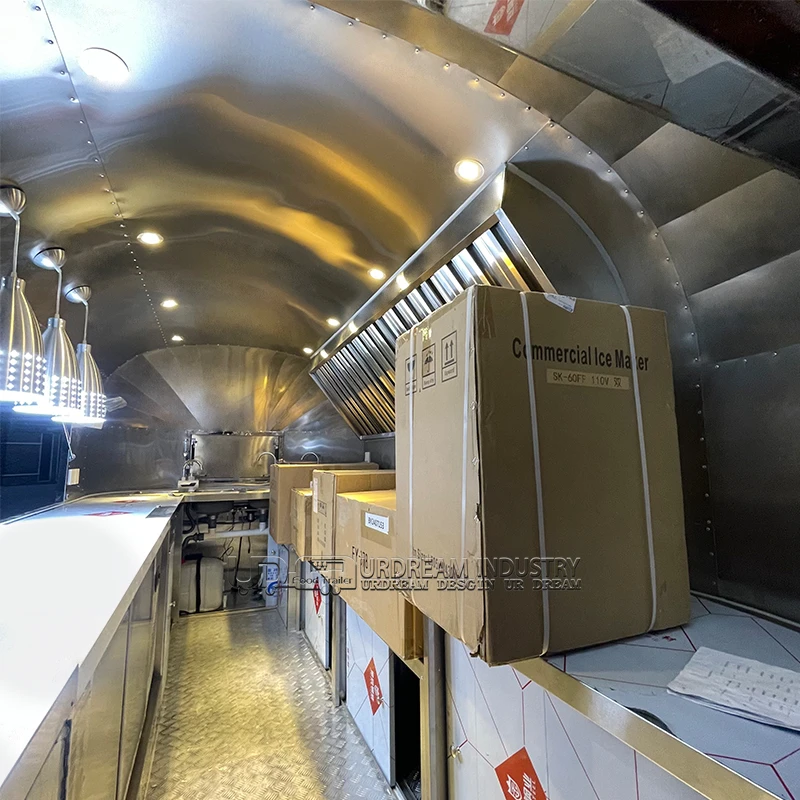 Купить Urdream Новый трейлер Airstream для быстрого питания Мобильный Фуд Грузовик уличный Кейтеринг тележка по низким ценам