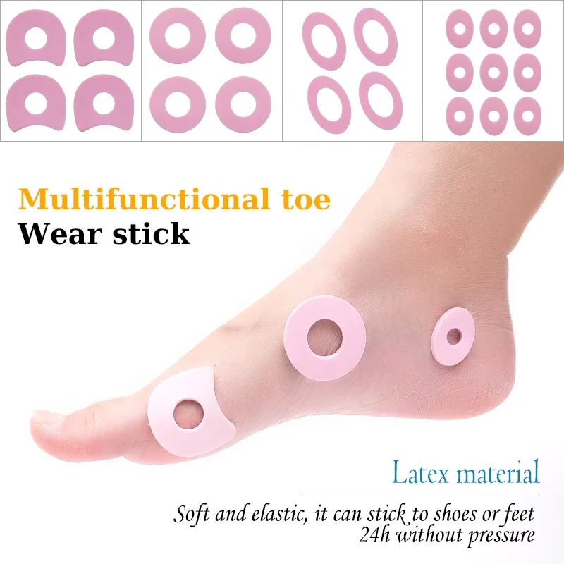 Tape Latex Adhesive Pads Heel Stickers Blister Prevention Anti-wear Heel Pads for Feet Fabric Padding