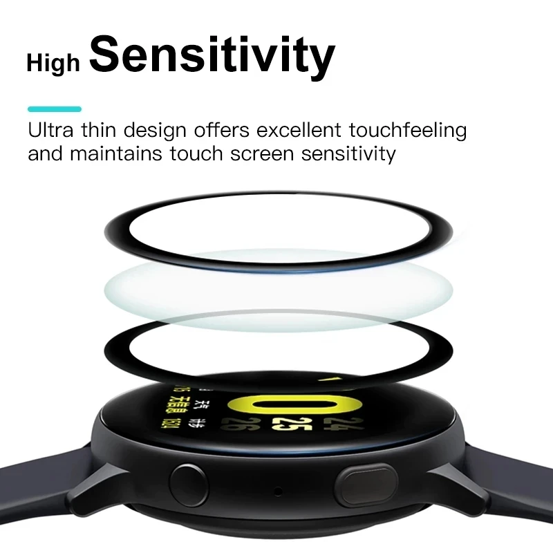  Защитная пленка из мягкого стекловолокна для Samsung Galaxy Watch 3 /Active 1 2 40 мм R500/R830 полноэкранная защита