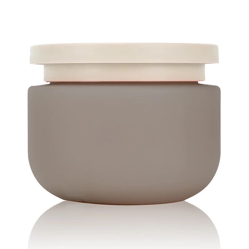 Luxury Empty Stock cosmetic jar 8oz gray Cosmetic Jar  for Cream Packaging Containers