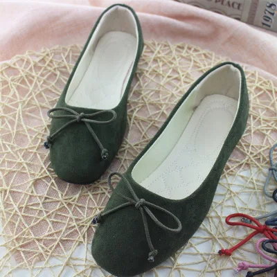 CLS019 korean branded butterfly knot campus casual fancy flat women shoes