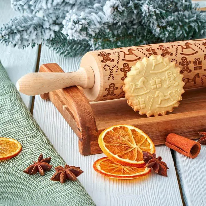 Manufacturers Custom Handle Wooden Rolling Pin Kitchen Supplies Activity Solid Wood Rolling Pin