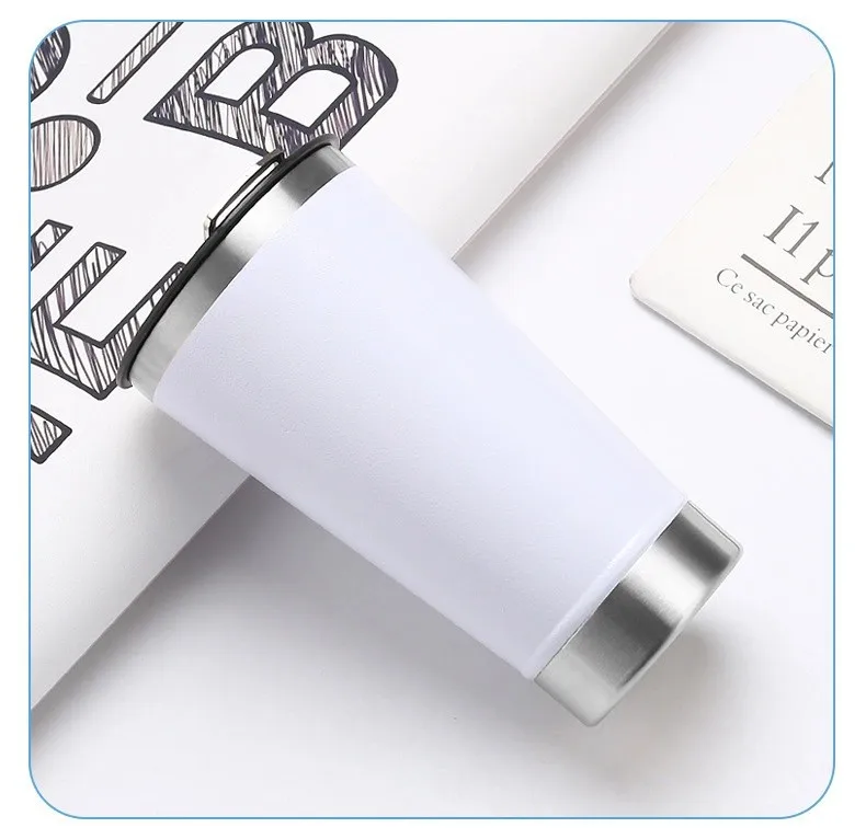 20oz Beauchy Stainless Steel Beer Mug Cup With Built-in Bottle Opener Double Wall Vacuum Insulated Metal Pint Glass Cups