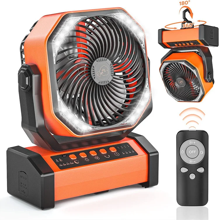 Auto Oscillating Power Outage Emergency Sleep Mode Personal Usb Desk Fan Cordless Tent Oscillating Lithium Battery Fans
