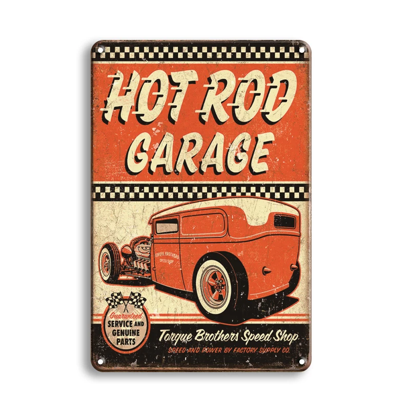 High quality metal tin sign Emboss Enamel vintage garage decorative poster retro metal tin plate plaque classic motorcycle car