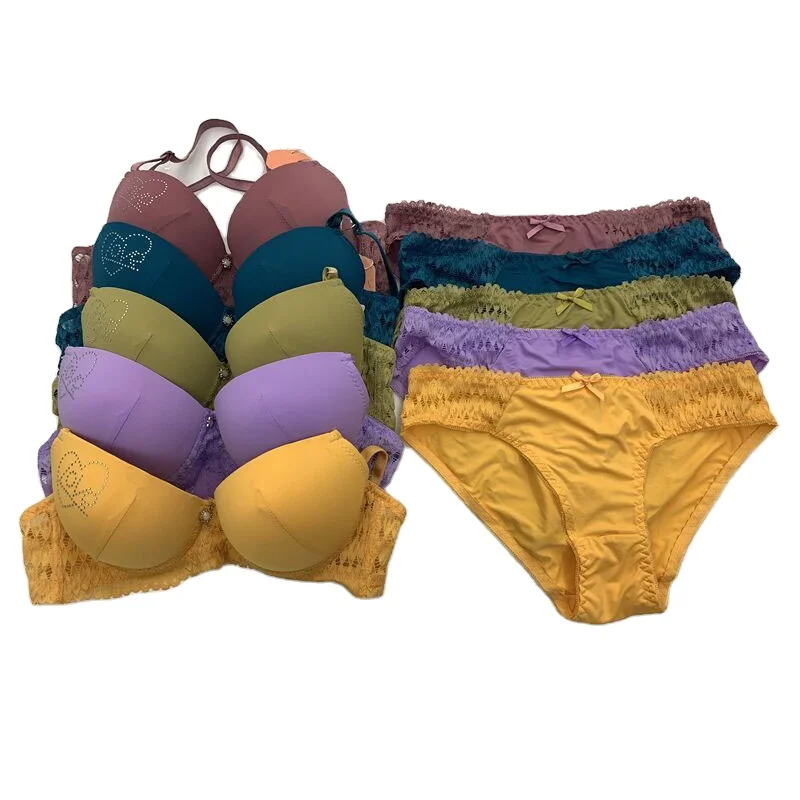 Double padded bra for women Big size 34 36 38 42 44 dd  Matching underwear and bra sets