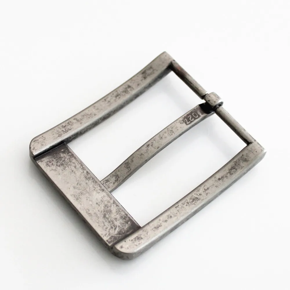 Metal zinc alloy fancy nickel free cowboy men belt pin buckle with logo