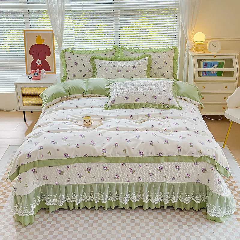 Wholesale Modern Factory Cotton Fabric Bedding Set Bed Sets 4 Pieces King Size Quilts Cover Set Bedspread For Home