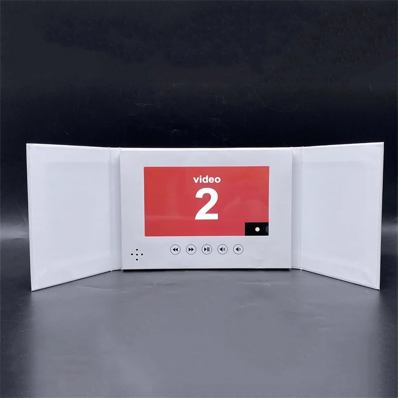 High quality 2.4,4.3,5,7,10 inch lcd screen custom video invitation business card brochure