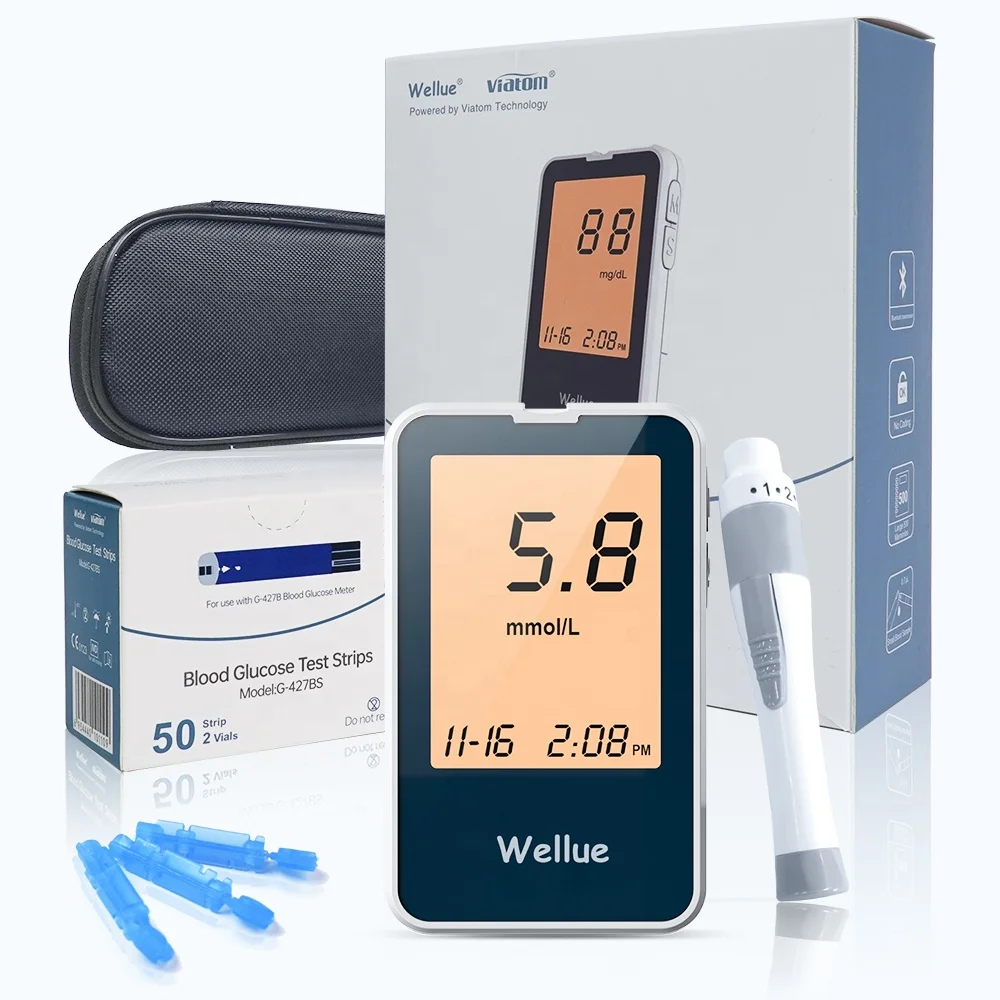 Wellue G427B Quick Test Digital Blood Glucose Monitoring Sensor Glucose Meter Blood Glucose Meter