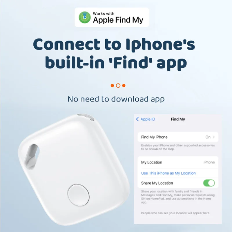 Тег MFi Сертифицированный локатор товаров для домашних животных анти-сигнал тревоги BT iTag Smart Find My Tag Key Finder мини GPS трекер