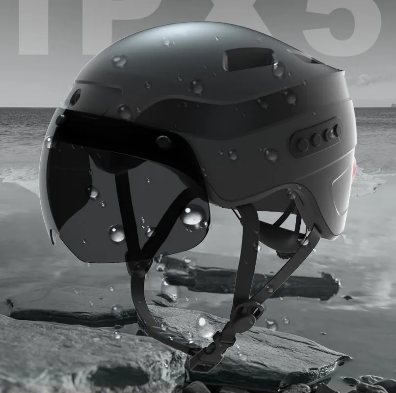 Smart Motorcycle Helmet Manufacturer Outdoor Sport Urban Ebike Cycling Helmet Protection Warning Safety Helmet With Camera Light