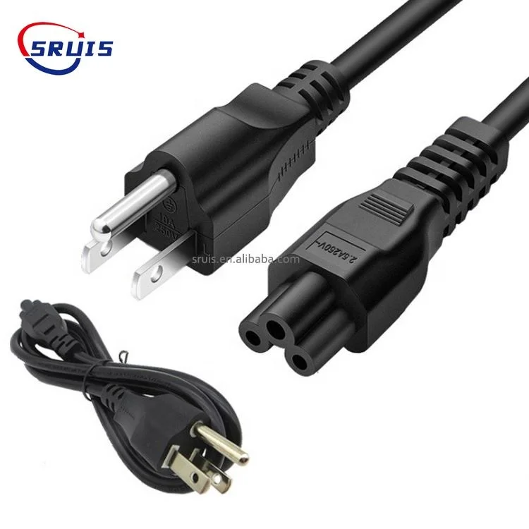 3ft 6ft 18awg polarized usa ac electrical 2 flat pin plug 110 volt figure 8 female iec320 c7 connector power cord