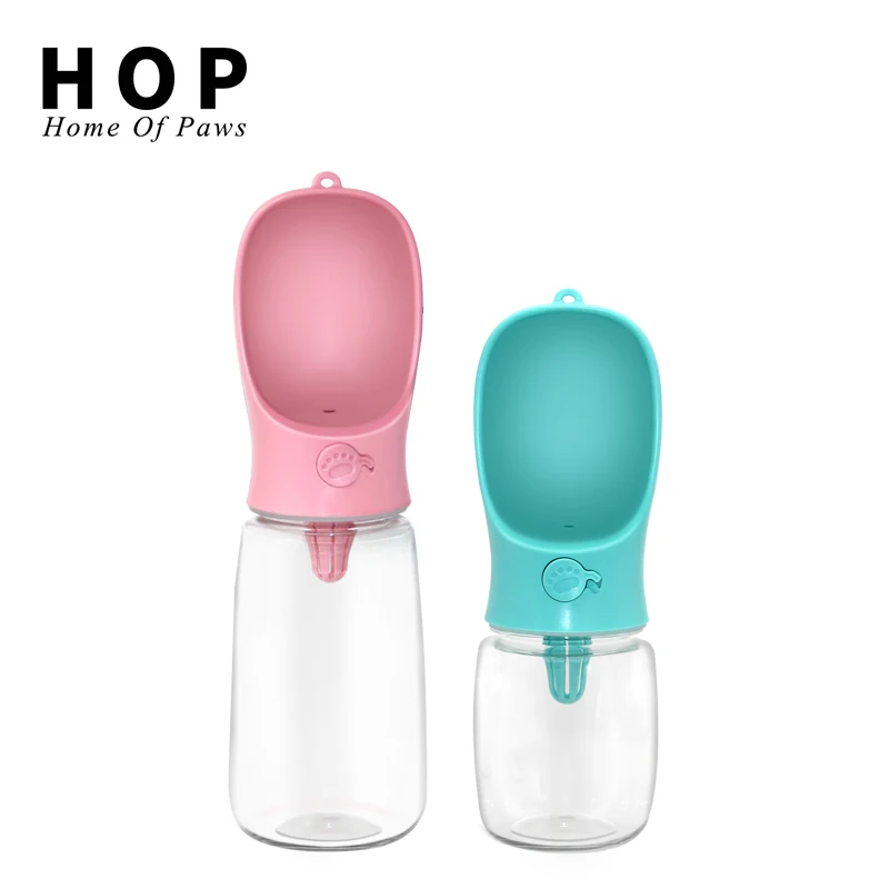 Оптовая продажа, низкий минимальный объем заказа, портативная пластиковая бутылка для питьевой воды для домашних животных и собак