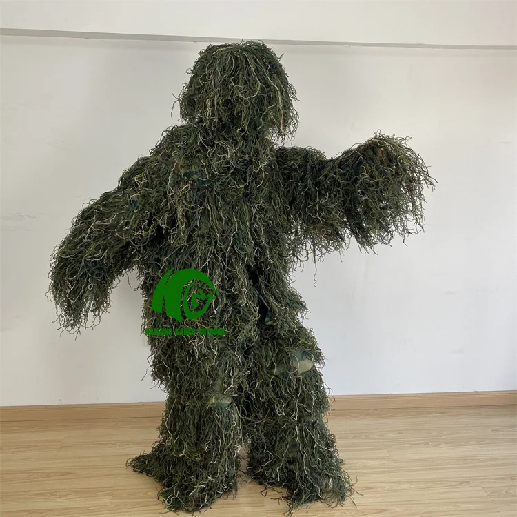 Kango Good Quality Tactical Ghillie Suit For Sale Ghillie Suit Netting 3D Leaf Camo Ghillie Suits