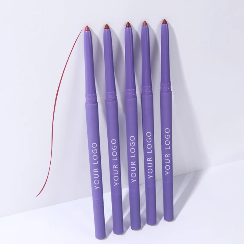 High Pigment Retractable Vegan Lip Liner Pencils Private Label Waterproof Manufacturer Wholesale with Logo Creamy Pink Lipliner