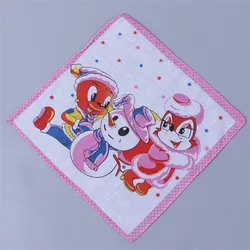 Soft feeling 28*28cm small handkerchief cartoon printed children baby cotton handkerchief
