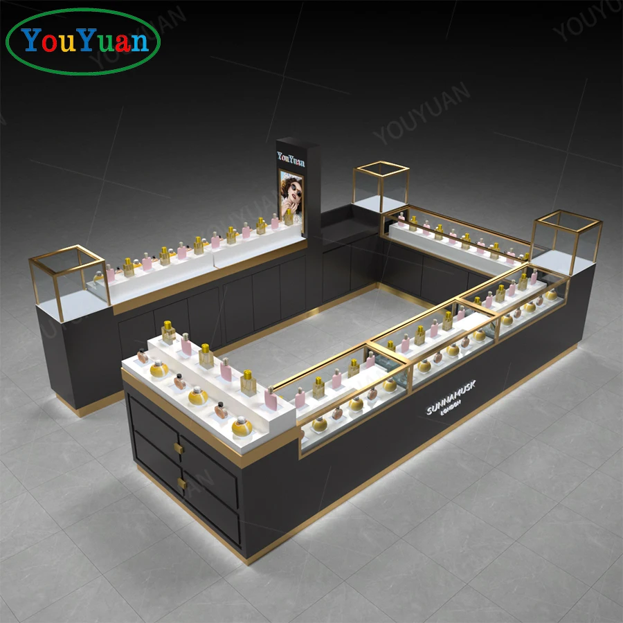 Fragrances kiosk bracelet display showcase perfume mall kiosk perfume store window perfumes display kiosk