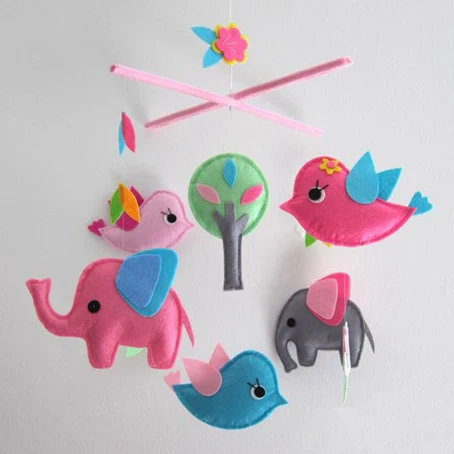 Мобиль для детской кроватки из войлочной шерсти в форме звезды луны облака деревянный мобильный Декор войлочный детский мобильный для кроватки подвесная сенсорная игрушка