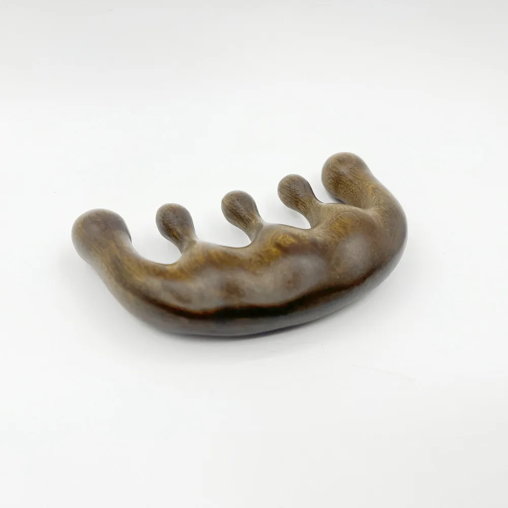 Portable sandalwood meridian massage head massage comb