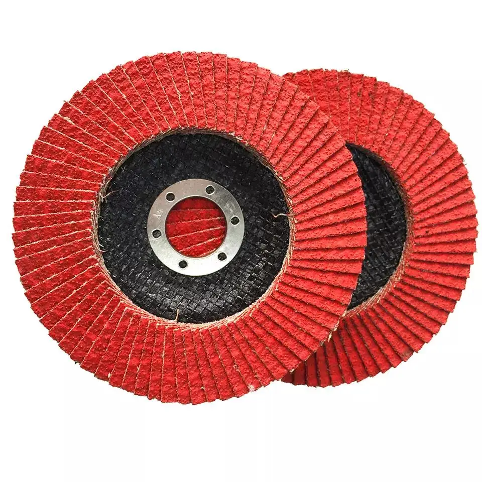 4.5 Inch115x22.2mm Premium high density blue abrasive tools mesh cover flexible flap disc grinding wheel
