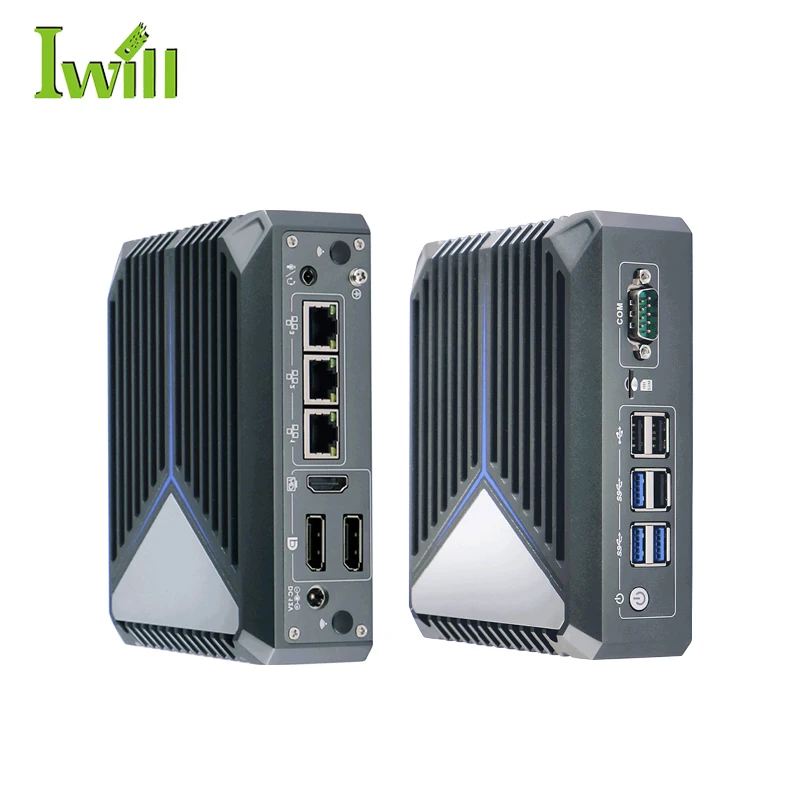 Безвентиляторный промышленный компьютер Cere-lon J6412 CPU 4G/5G LTE WiFi Win11 DP небольшой форм-фактор ПК Встроенный