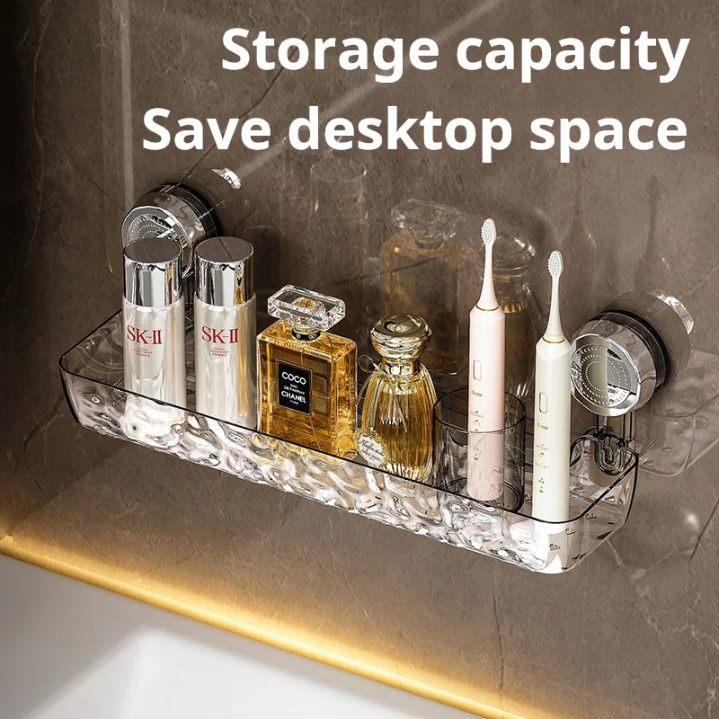 Soap Box Wall Mounted Hole Free Toilet Wall Drain Storage Rack With Soap Box Fashionable Glacier Shower Caddy