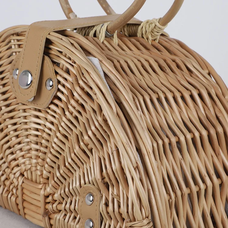 Wholesale woven handbag bags women handbags ladies rattan wicker straw handbag bag